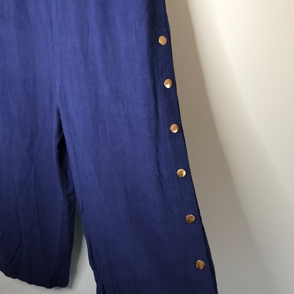 Lulus jumpsuit with button legs size S navy blue - Picture 3 of 6